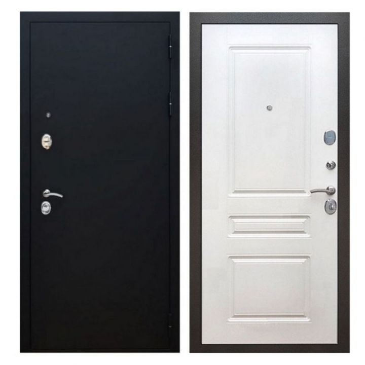 Дверь входная металлическая Great Doors X5 Черный муар ФЛ-243 Белый Ясень