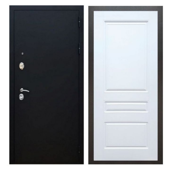 Дверь входная металлическая Great Doors X5 Черный муар ФЛ-243 Белый Софт