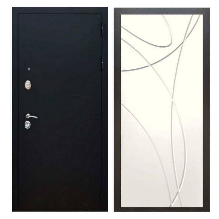 Дверь входная металлическая Great Doors X5 Черный муар ФЛ-247 Белый Ясень