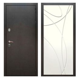 Дверь входная Great Doors Х5 Серебро Антик  ФЛ-247 Белый Ясень