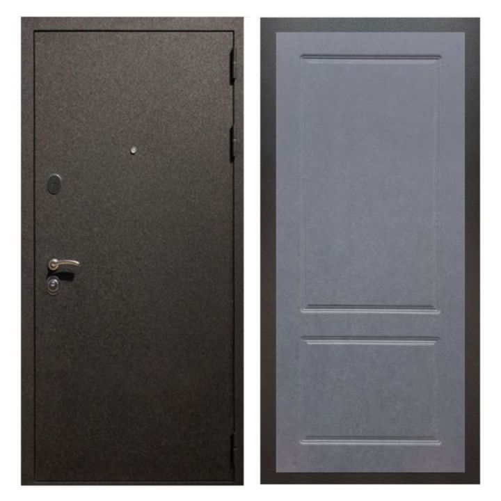 Дверь входная металлическая Great Doors X5 Черный крокодил ФЛ-117 Штукатурка Графит