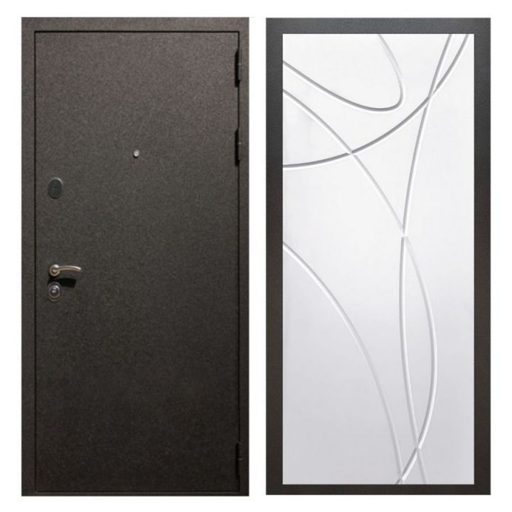 Дверь входная металлическая Great Doors X5 Черный крокодил ФЛ-247 Белый Софт