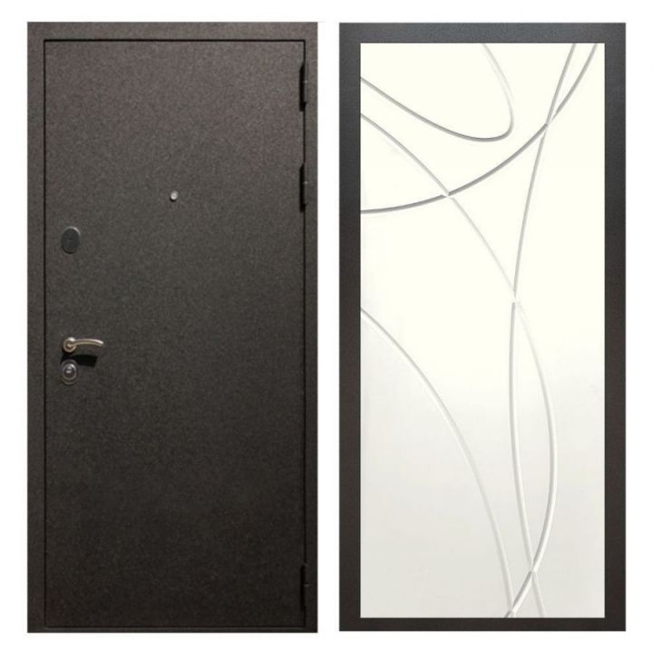 Дверь входная металлическая Great Doors X5 Черный крокодил ФЛ-247 Белый Ясень