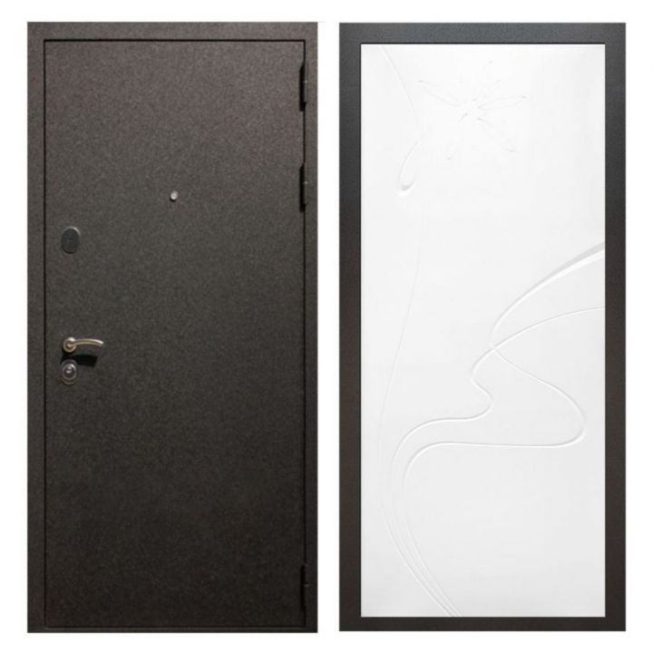 Дверь входная металлическая Great Doors X5 Черный крокодил ФЛ-258 Белый Софт