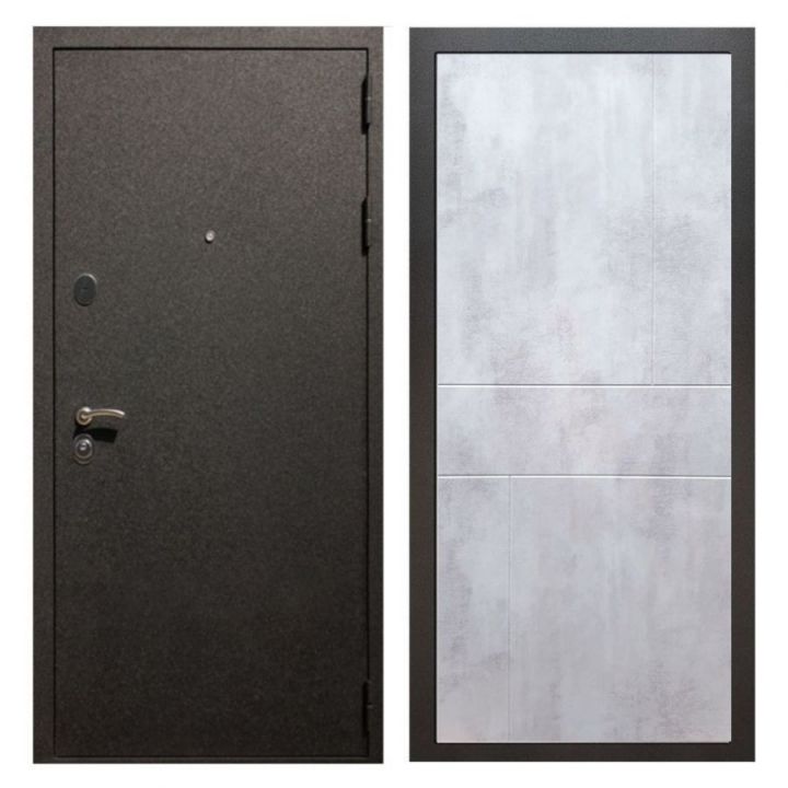 Дверь входная металлическая Great Doors X5 Черный крокодил ФЛ-290 Бетон Светлый
