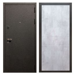 Дверь входная металлическая Great Doors X5 Черный крокодил ФЛ-290 Бетон Светлый