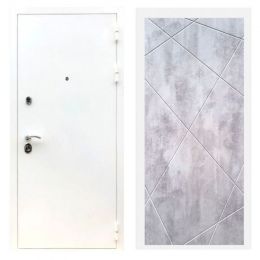 Дверь входная Great Doors Х5 Шагрень Белая ФЛ-291 Бетон Светлый