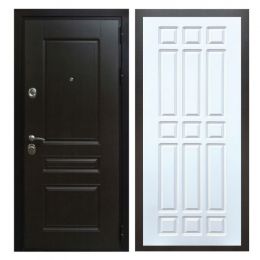 Дверь входная металлическая Great Doors Х Премиум Венге ФЛ-33 Белый Софт