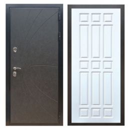 Дверь входная Great Doors X248 Штукатурка Графит ФЛ-33 Белый Софт