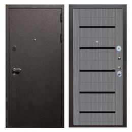 Дверь входная металлическая Great Doors X5 Черный крокодил Царга СБ-14 Лиственница Серая Темный Лакобель