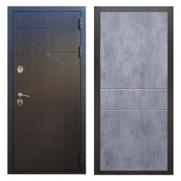 Дверь входная металлическая Great Doors Х246 Венге ФЛ-290 Бетон Темный