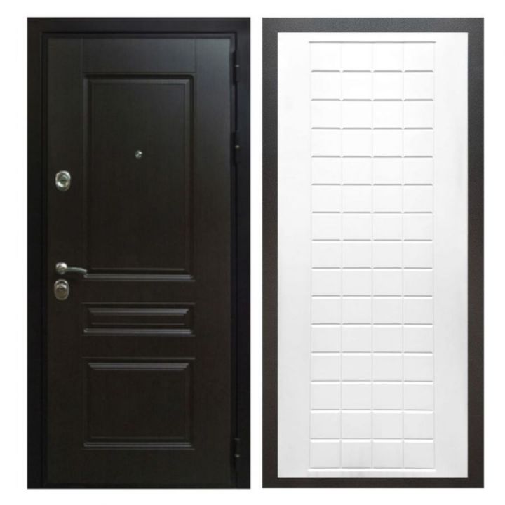 Дверь входная металлическая Great Doors Х Премиум Венге ФЛ-256 Белый Софт