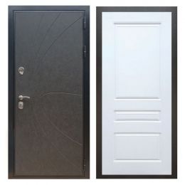 Дверь входная Great Doors X248 Штукатурка Графит ФЛ-243 Белый Софт
