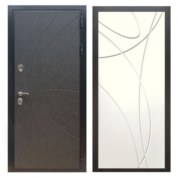 Дверь входная Great Doors X248 Штукатурка Графит ФЛ-247 Белый Ясень