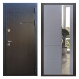 Дверь входная Great Doors Х246 Венге Зеркало ЛФЛС-19 Софт Грей