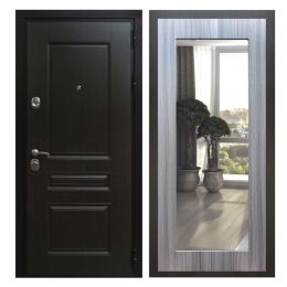 Дверь входная Great Doors Х Премиум Венге Зеркало 18 Сандал Серый