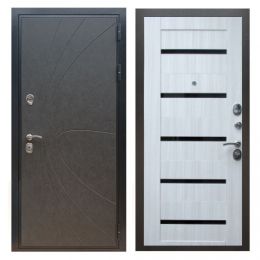 Дверь входная Great Doors X248 Штукатурка Графит Царга СБ-14 Сандал Светлый Темный Лакобель