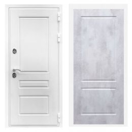 Дверь входная Great Doors Х Премиум Белая Шагрень ФЛ-117 Бетон Светлый