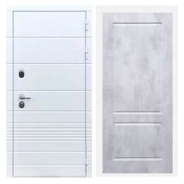 Дверь входная Great Doors X-TR Белый Софт ФЛ-117 Бетон Светлый