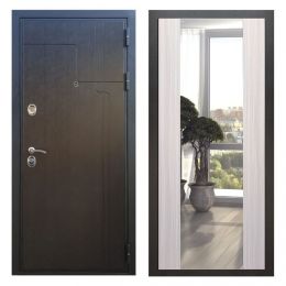 Дверь входная Great Doors Х246 Венге Зеркало Макси Сандал Светлый