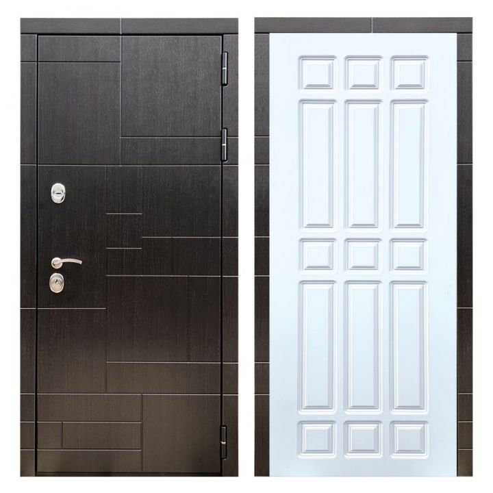 Дверь входная металлическая Great Doors Х20 Венге ФЛ-33 Белый Софт