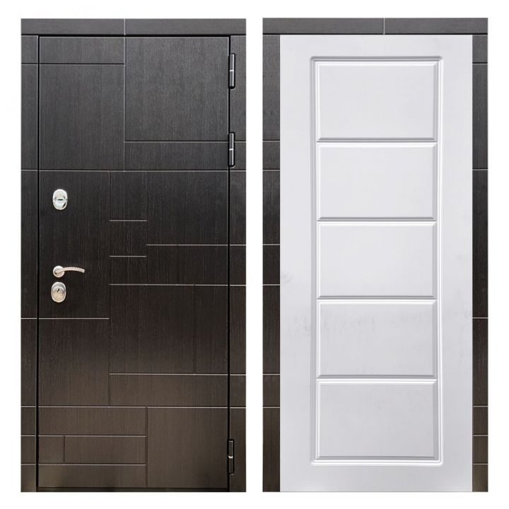 Дверь входная металлическая Great Doors Х20 Венге ФЛ-39 Белый Софт