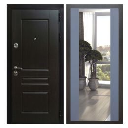 Дверь входная Great Doors Х Премиум Венге Зеркало Макси Силк Титан