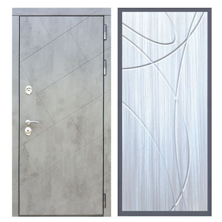 Дверь входная Great Doors Х22 Бетон Темный ФЛ-247 Сандал Светлый