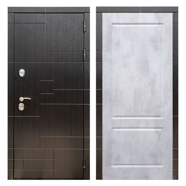 Дверь входная металлическая Great Doors Х20 Венге ФЛ-117 Бетон Светлый