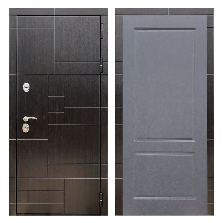 Дверь входная металлическая Great Doors Х20 Венге ФЛ-117 Штукатурка Графит