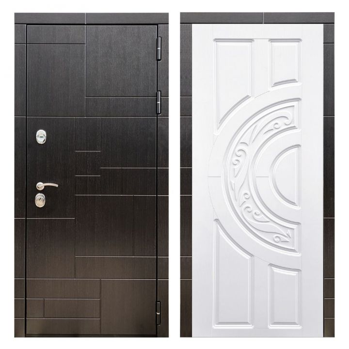 Дверь входная металлическая Great Doors Х20 Венге ФЛ-232 Белый Софт