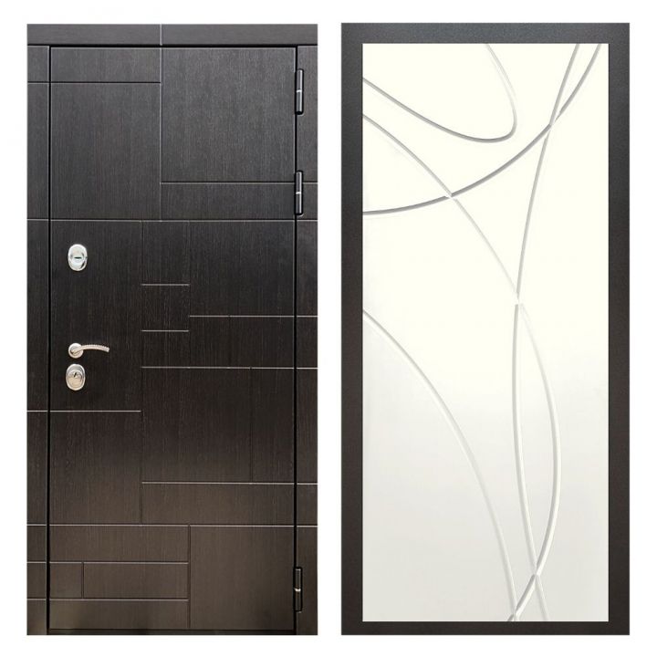 Дверь входная металлическая Great Doors Х20 Венге ФЛ-247 Белый Ясень