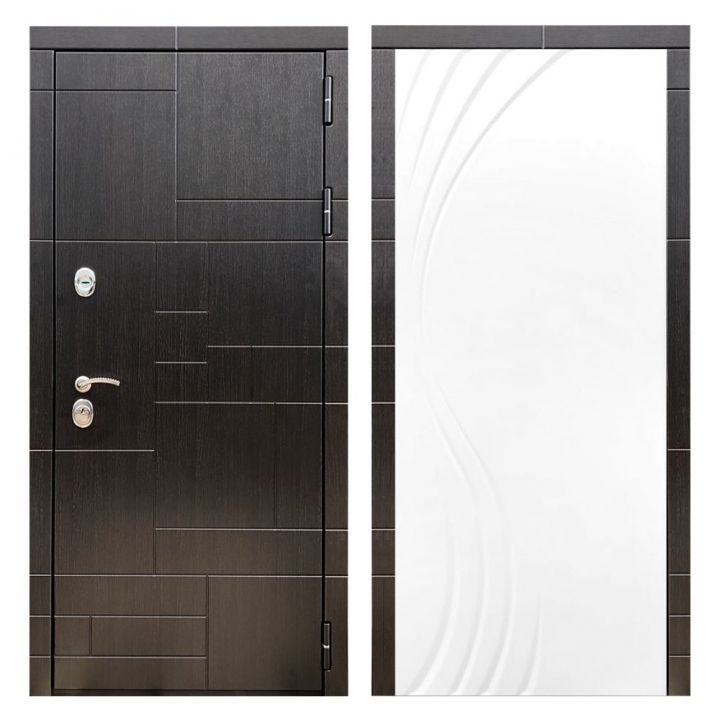 Дверь входная металлическая Great Doors Х20 Венге ФЛ-255 Белый Софт