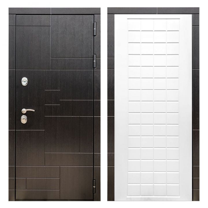 Дверь входная металлическая Great Doors Х20 Венге ФЛ-256 Белый Софт