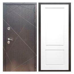 Дверь входная металлическая Great Doors Х13 Венге ФЛ-117 Белый Софт