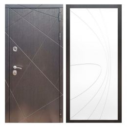 Дверь входная металлическая Great Doors Х13 Венге ФЛ-248 Белый Софт