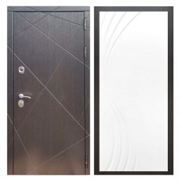 Дверь входная металлическая Great Doors Х13 Венге ФЛ-255 Белый Софт