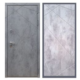 Дверь входная Great Doors Х13 Бетон Темный ФЛ-291 Бетон Светлый