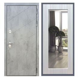 Дверь входная Great Doors Х22 Бетон Темный Зеркало 18 Сандал Светлый