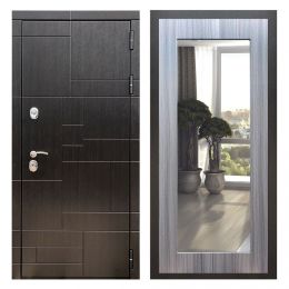 Дверь входная Great Doors Х20 Венге Зеркало 18 Сандал Серый