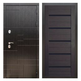 Дверь входная металлическая Great Doors Х20 Венге Царга СБ-14 Венге Темный Лакобель