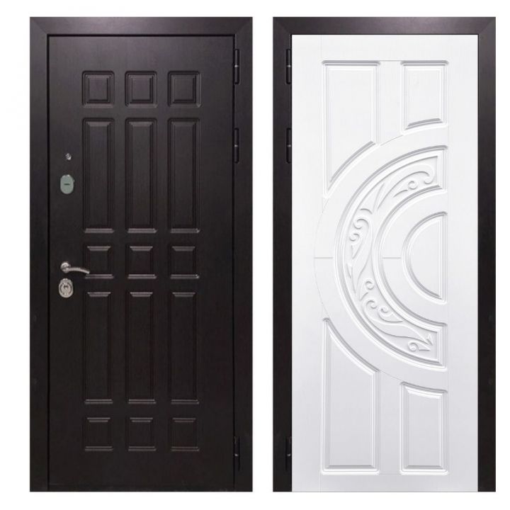 Дверь входная металлическая Great Doors Х8 Венге ФЛ-232 Белый Софт