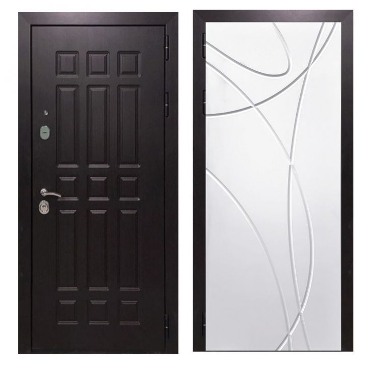 Дверь входная металлическая Great Doors Х8 Венге ФЛ-247 Белый Софт