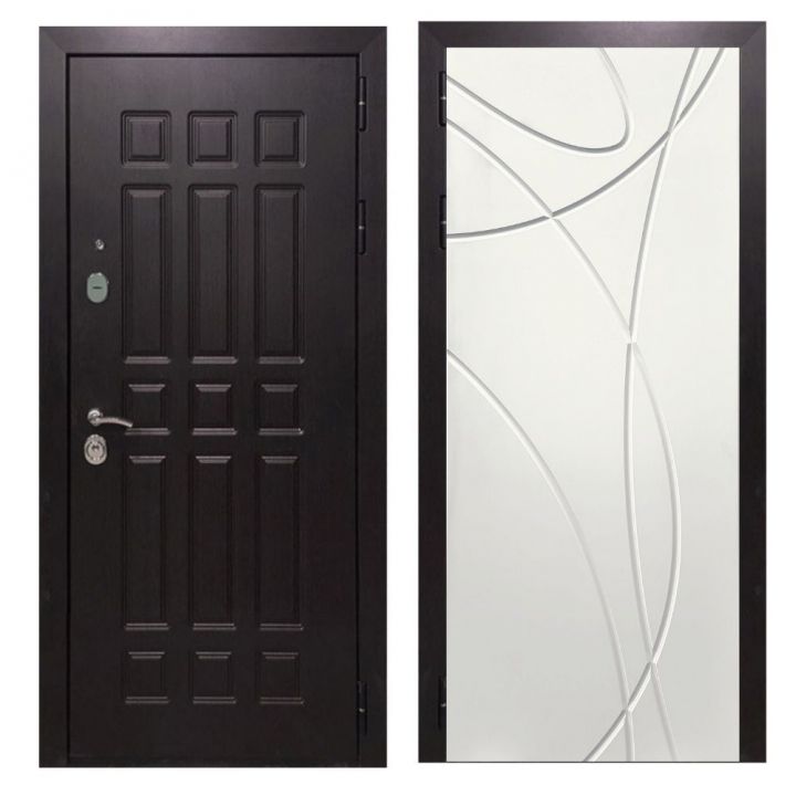 Дверь входная металлическая Great Doors Х8 Венге ФЛ-247 Белый Ясень