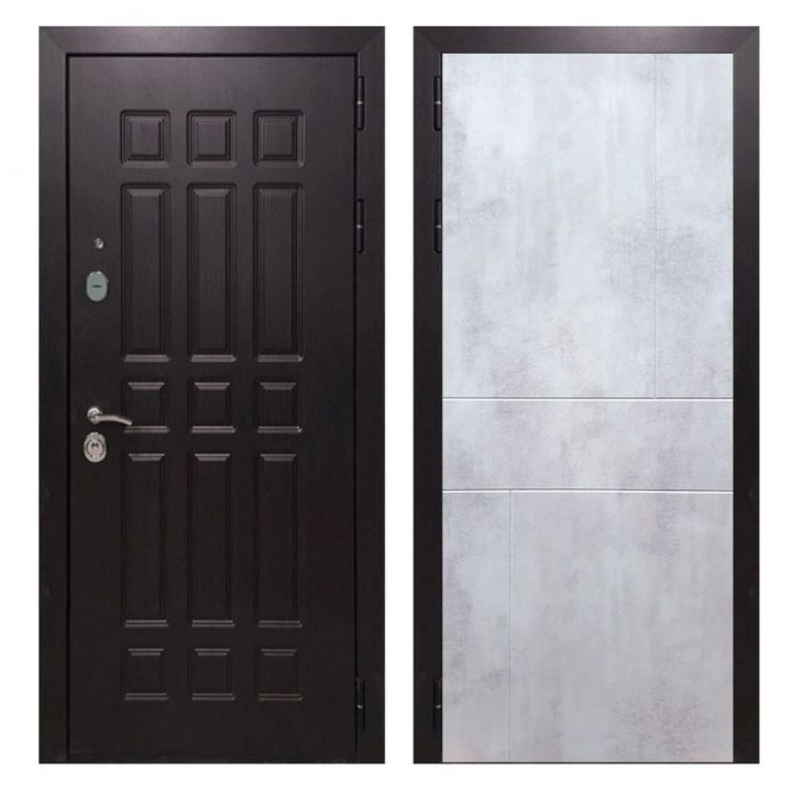 Дверь входная металлическая Great Doors Х8 Венге ФЛ-290 Бетон Светлый
