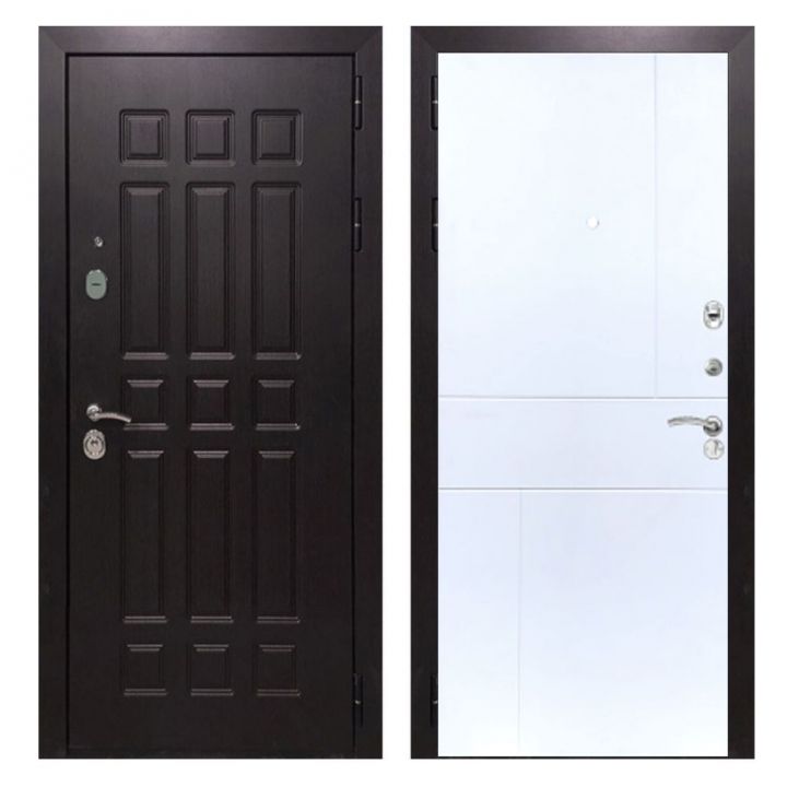 Дверь входная металлическая Great Doors Х8 Венге ФЛ-290 Белый Софт