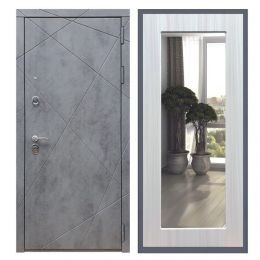 Дверь входная Great Doors Х13 Бетон Темный Зеркало 18 Сандал Светлый