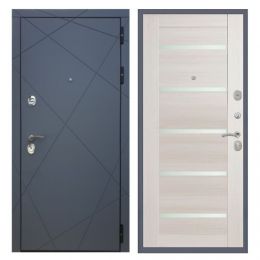 Дверь входная Great Doors Х13 Силк Титан Царга СБ-14 Лиственница беж Белый Лакобель