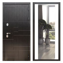 Дверь входная Great Doors Х20 Венге Зеркало Макси Белый Софт