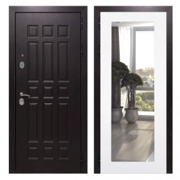 Дверь входная Great Doors Х8 Венге Зеркало 18 Белый Софт
